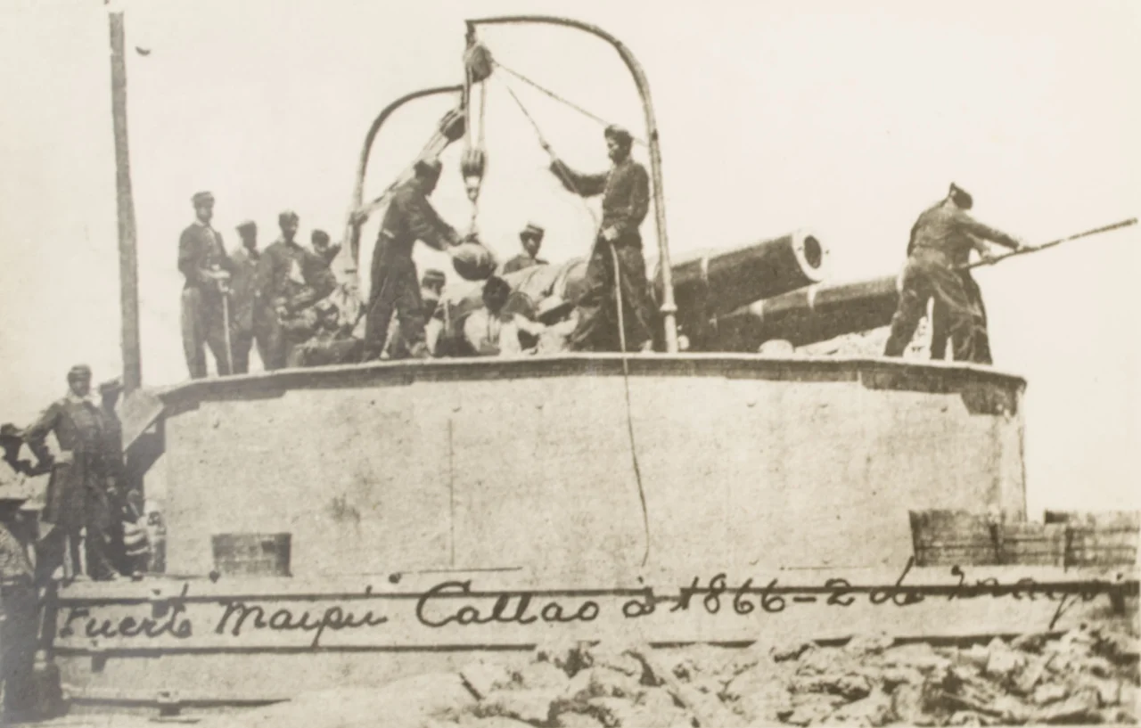 A Peruvian battery during the Battle of Callao (Peru) 1866

Chincha Islands War (Spain against Chile and Peru 1865/66)