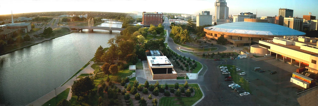 Downtown Wichita, Kansas panorama photo by Hugh Mason