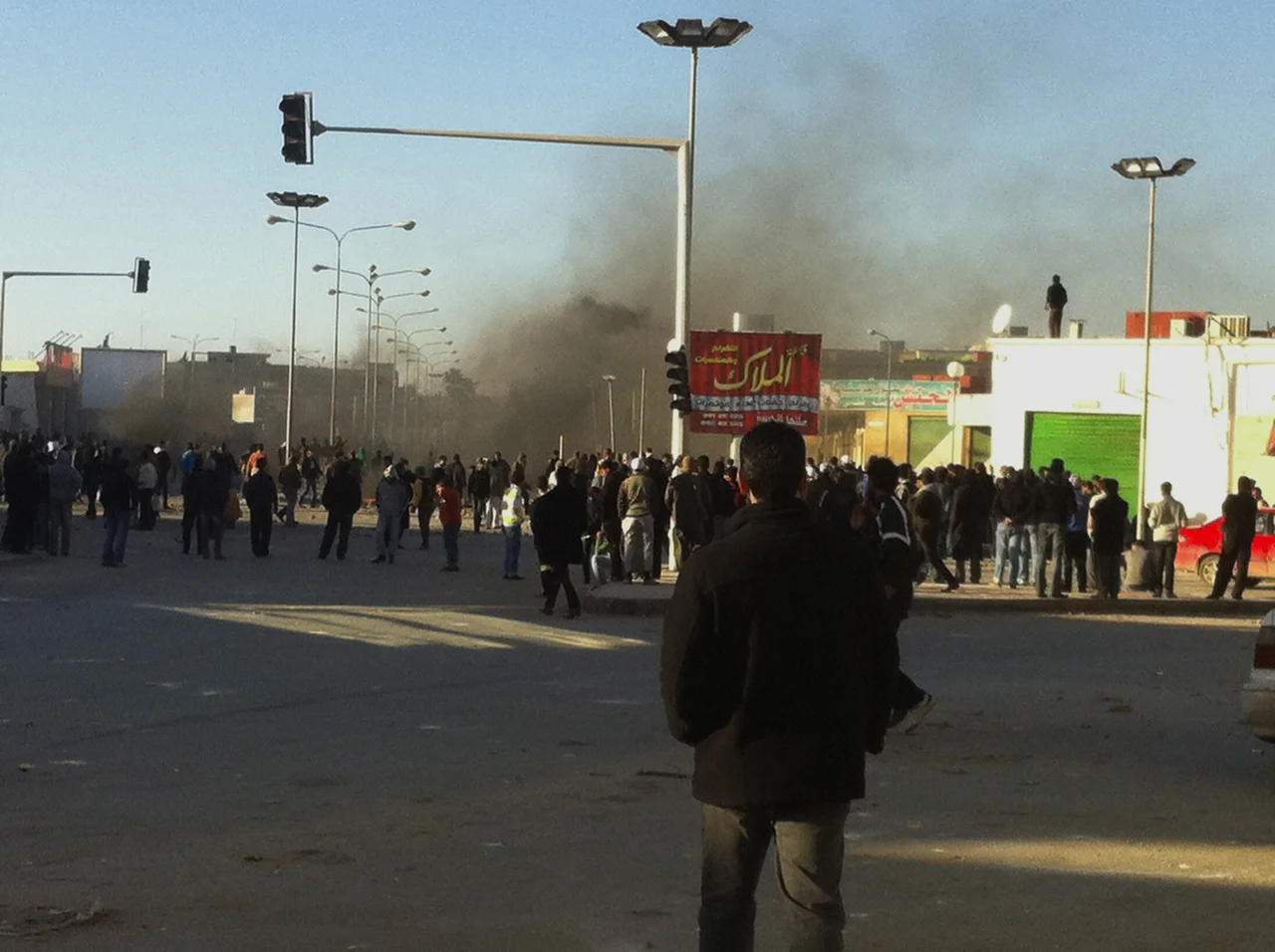 Confrontations between the rebels and the Libyan Army in Al Bayda .