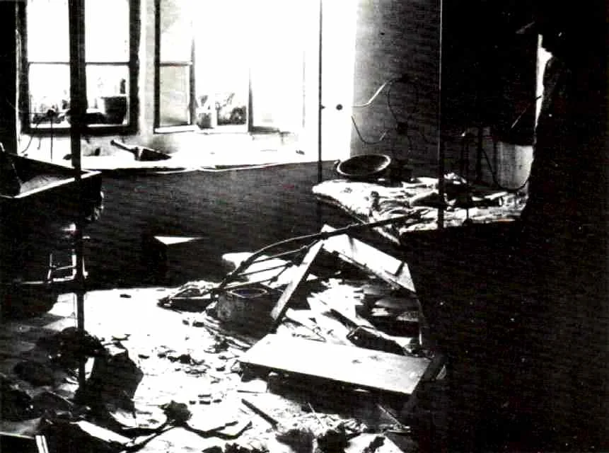 Scene of destruction in the Jewish Quarter of Hebron after the Arab riots of 1929.