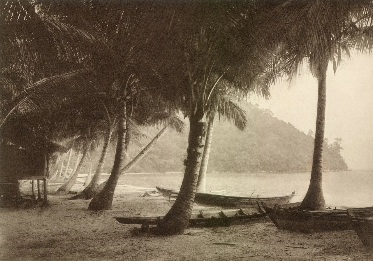 Coast near Muka Head on Penang island, Malay peninsula